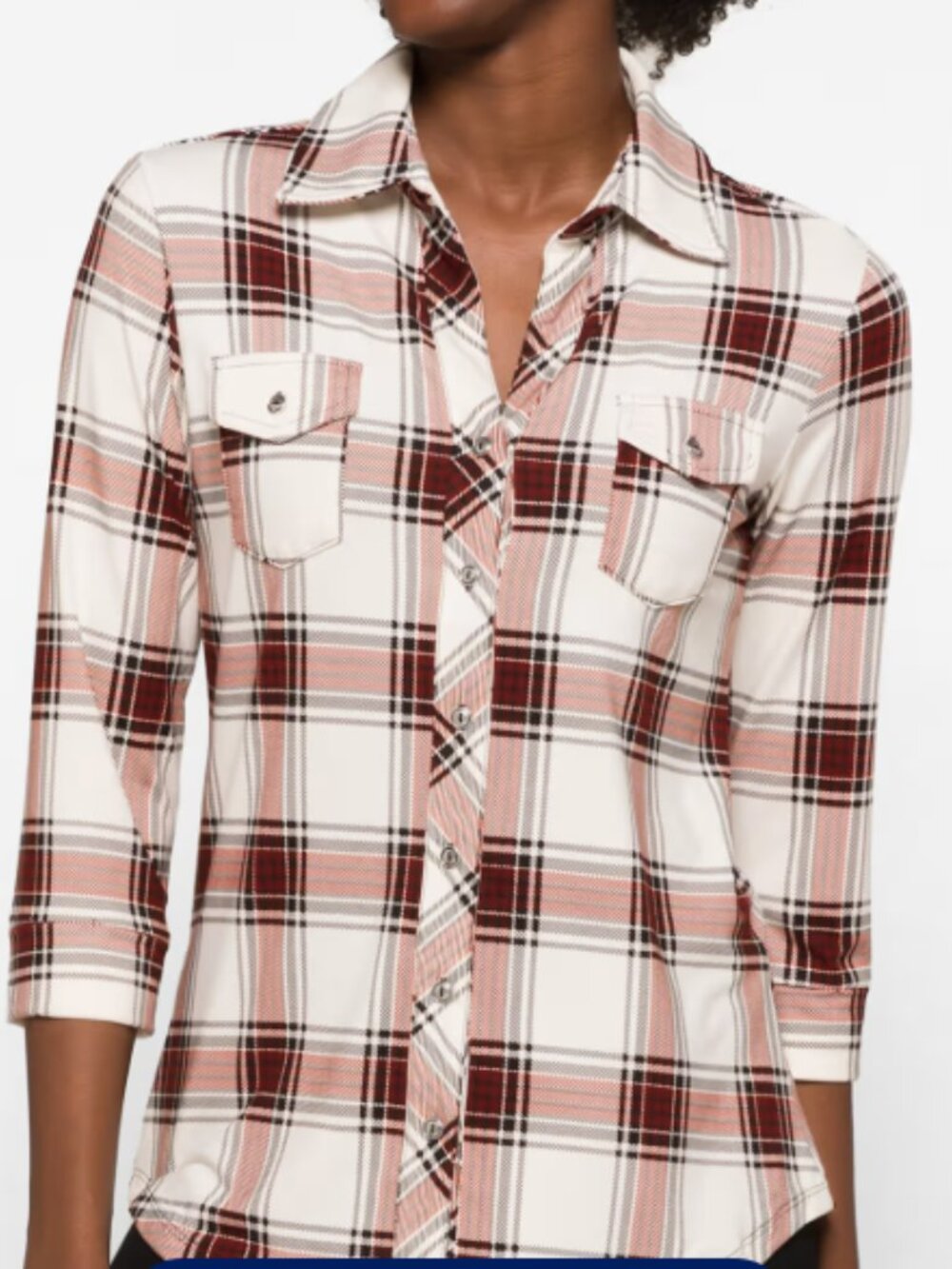 Market & Spruce Women's Perrina Button Down Knit Top - Picture 2 of 3